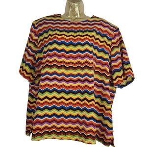 Vintage Jordan Woman Multicolored Chevron Top